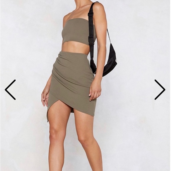 Nasty Gal Dresses & Skirts - NastyGal Olive Two Piece Dress